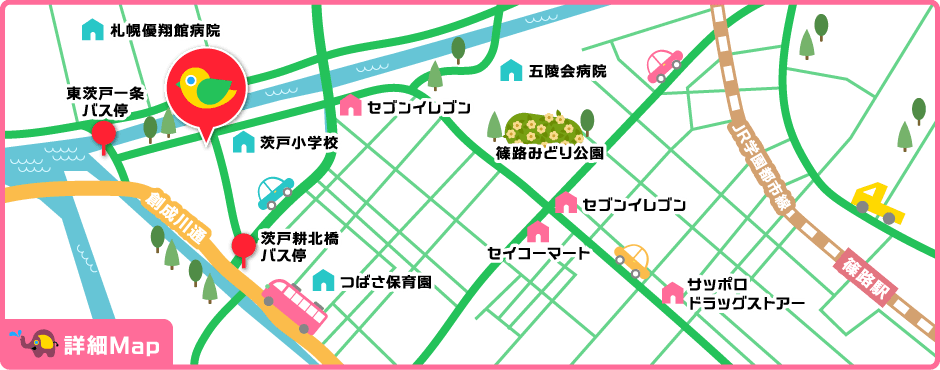 ドリームキッズ保育園周辺地図イラスト